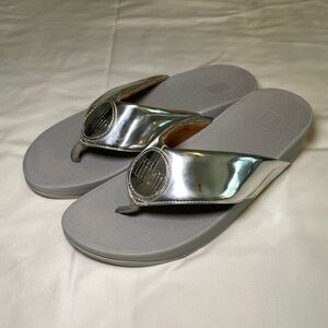 FitFlop Silver Slide Sandals